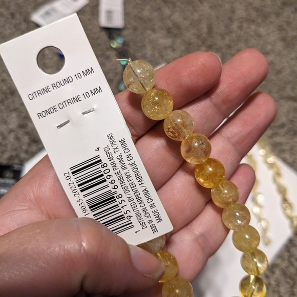🧿SOLD🧿Evil Eye Protection Citrine Quartz Beads Good Luck Crystals Blue - Picture 17 of 17